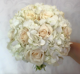 White Rose and Hydrangea Bouquet Flower Power, Florist Davenport FL